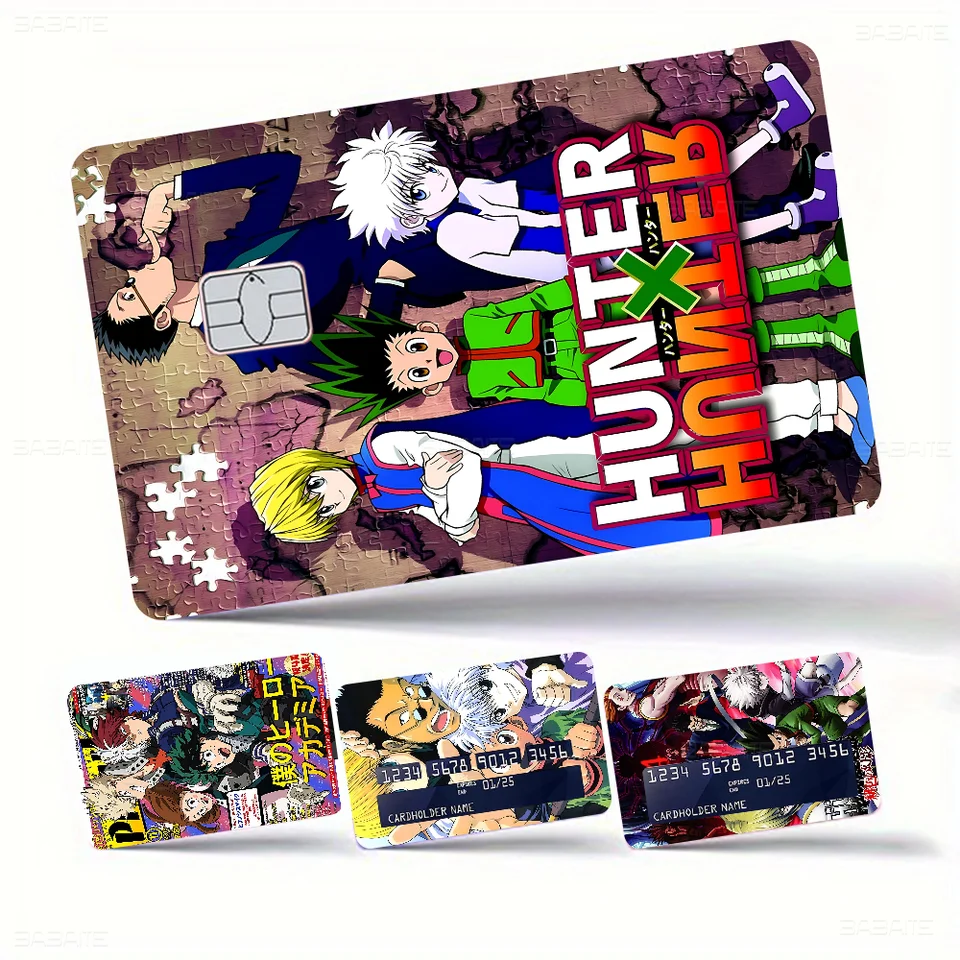 Hunter X Hunter anime anime utráca alebo ušetrite vtipnú škrupinu na Ultra Thin No Fade Sticker Cover Cover Film pre debetnú kreditnú kartu