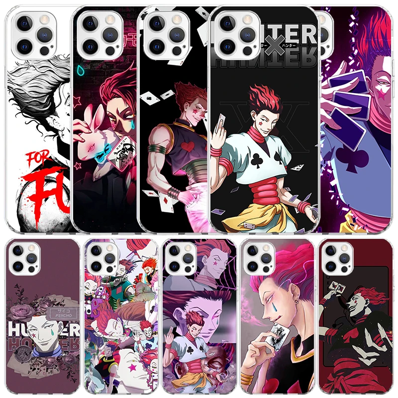 Hunterx Hisoka telefónny puzdro pre iPhone 16 15 14 13 12 11 Pro Max Mini XR XS x 7 Plus 8 + SE 2020 Soft TPU Zadný kryt TPU