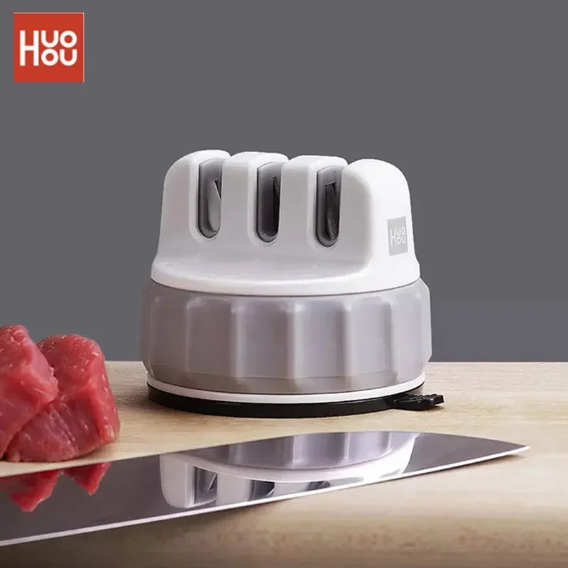 Huohou mini nôž naostrica fixovateľné zaostriť kameň s jedným rukou naostrenie Nástroj Super Sation Kitchen Kitchen Kuchy