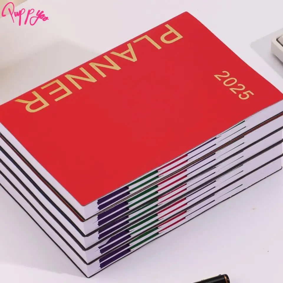 Husen 2025 Plánovač plánovača Poznámkový blok English Index Design Plán efektívne