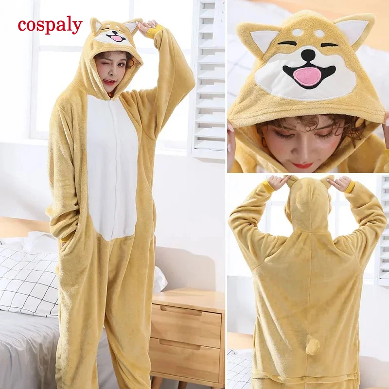 Husky Shiba Inu Innu Sbecksuit Corgi Akita psa Animal Animal pyžamy Ženy Men karikatúry Dospelí dospelí Cosplay kostým Sleewear Bodysuits