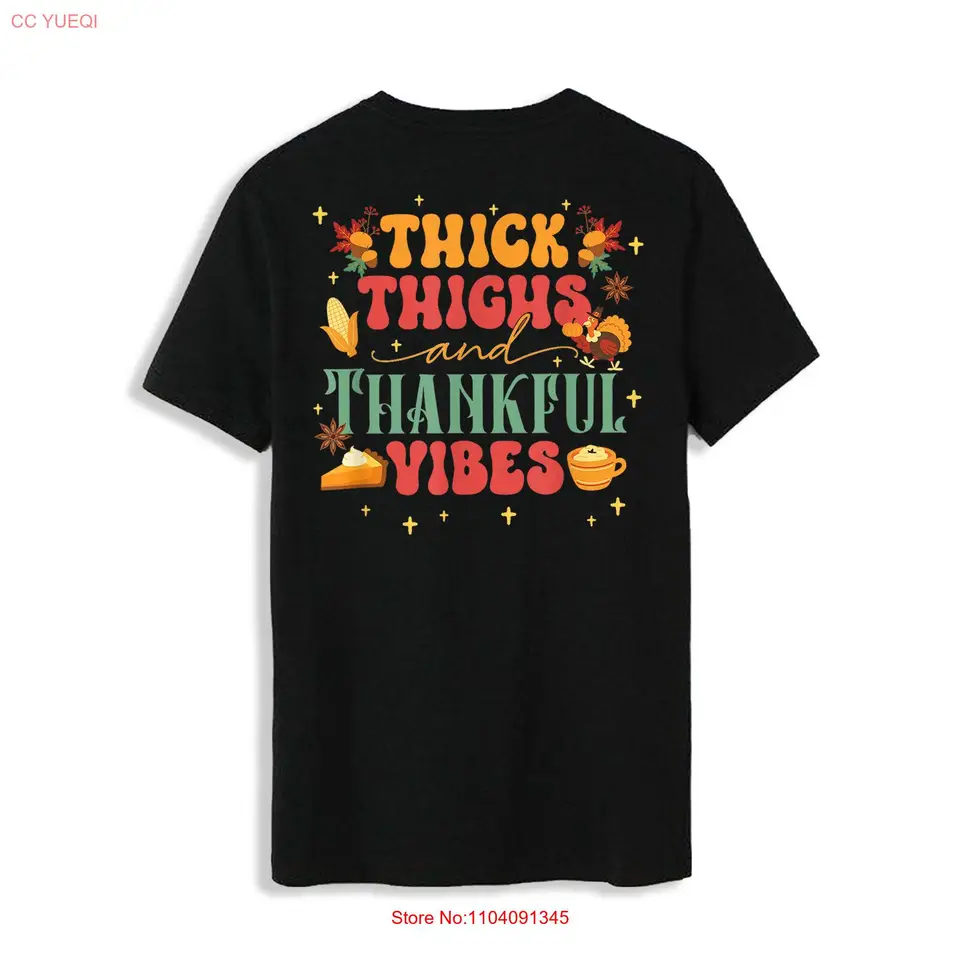 Husté stehná a vďačné vibrácie vtipné tričko Deň vďakyvzdania