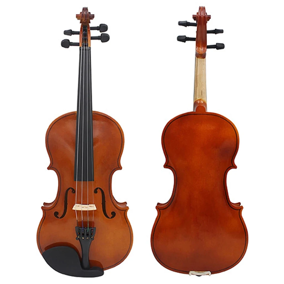 Husľ 4/4 súprava v plnej veľkosti s puzdrom Extra Strings Rodsin Tuner Husle Fiddle Set pre začiatočníkov deti a dospelých