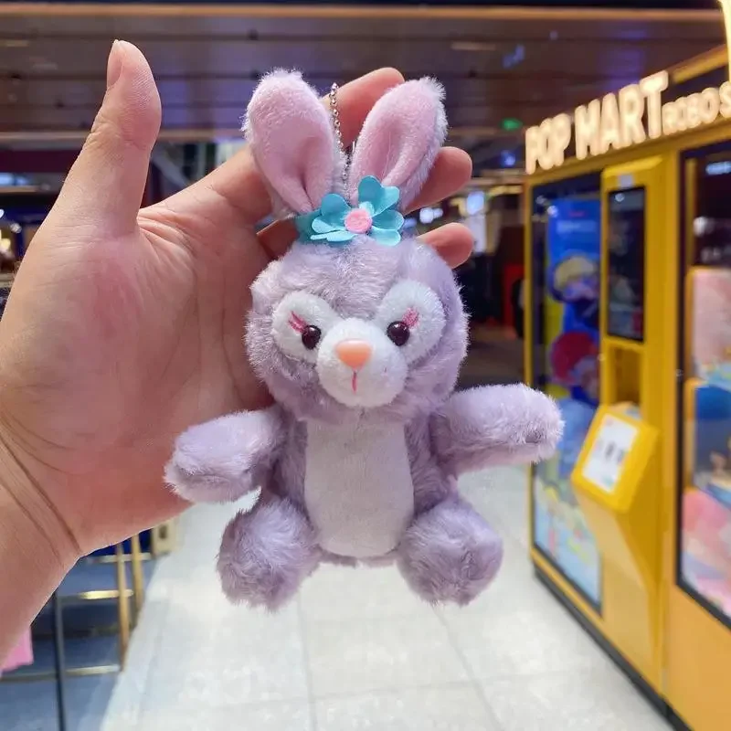 Hviezda Disney Lina Belle Star Delu Shirley Rose Plush Keychain Rabbit Rabbed Duzd Detská bábika Detská takába Schoolbag Prívesok Dievčatá narodeniny darček