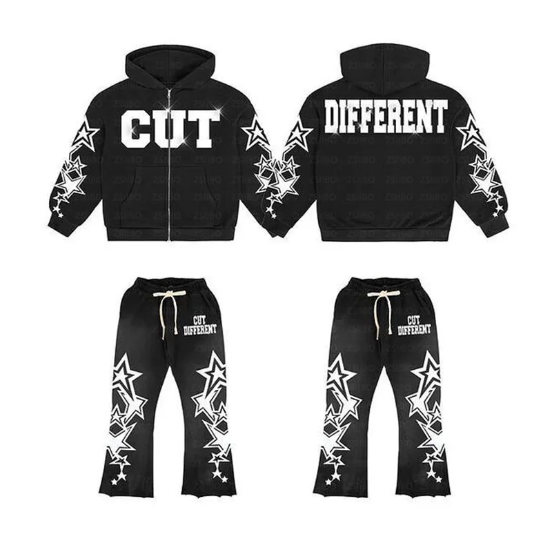 Hviezdne kapucňové tepláky goth y2k oblečenie Ženy Mikina muži bunda punk retro ulica hip hop pullover top kpop mikiny unisex