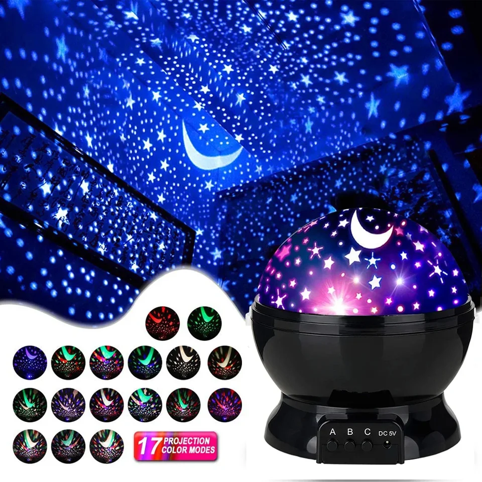 Hviezdne projektor Nočné svetlo Rotujúce oblohu Moon Premieta Light Galaxy Night Lamps Starlight Vianočné svetlá pre dieťa Darček Darček