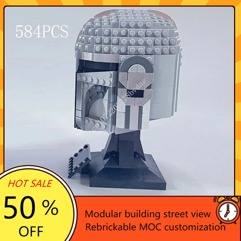 Hviezdny plán MOC-75328 Manda Lorian Helme MOC MOC Battle Model Building Block Blue Architecture Education Model Model hračky