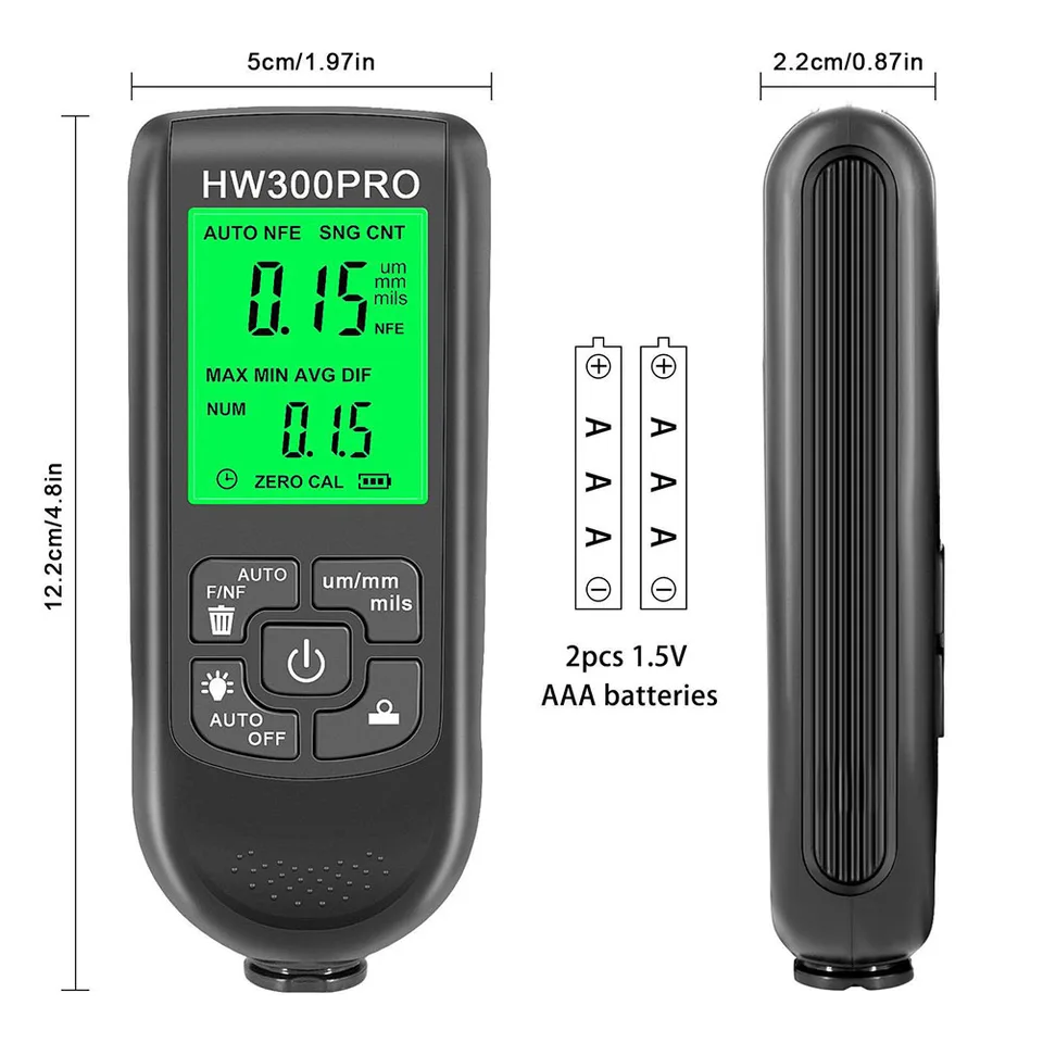 HW-300PRO High-Prection Coating Hrúbka