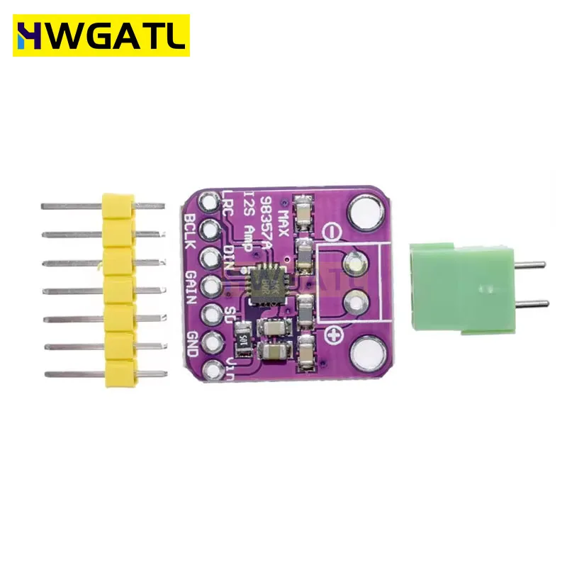 HWGATL MAX98357 I2S 3W CLASS D Zosilňovač Rozhranie rozhrania DAC DAC Decoder Decoder Filterless Audio Board pre Raspberry PI ESP32