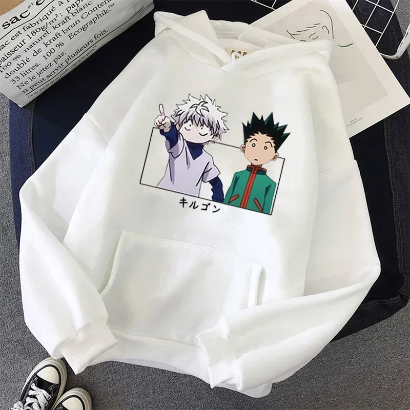 HXH Ženy Men Muži kapucne Baka Killua Japonsko Anime Plus veľkosť mikiny lovec x lovec gon tlačené kapucňu unisex unisex streetwear