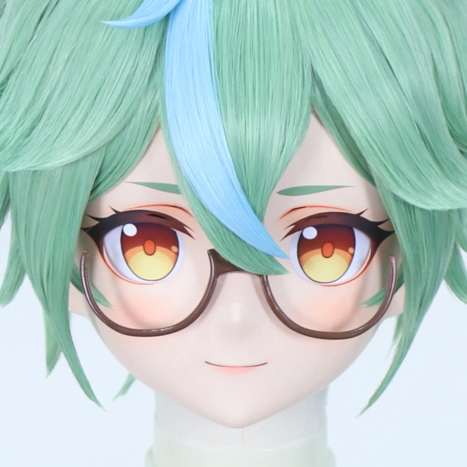 (Hy-035) Prispôsobiť postavu Žena/dievčenská živici KIG FULL HLAVY S LOCK Anime Cosplay japonská anime maska ​​Kigurumi