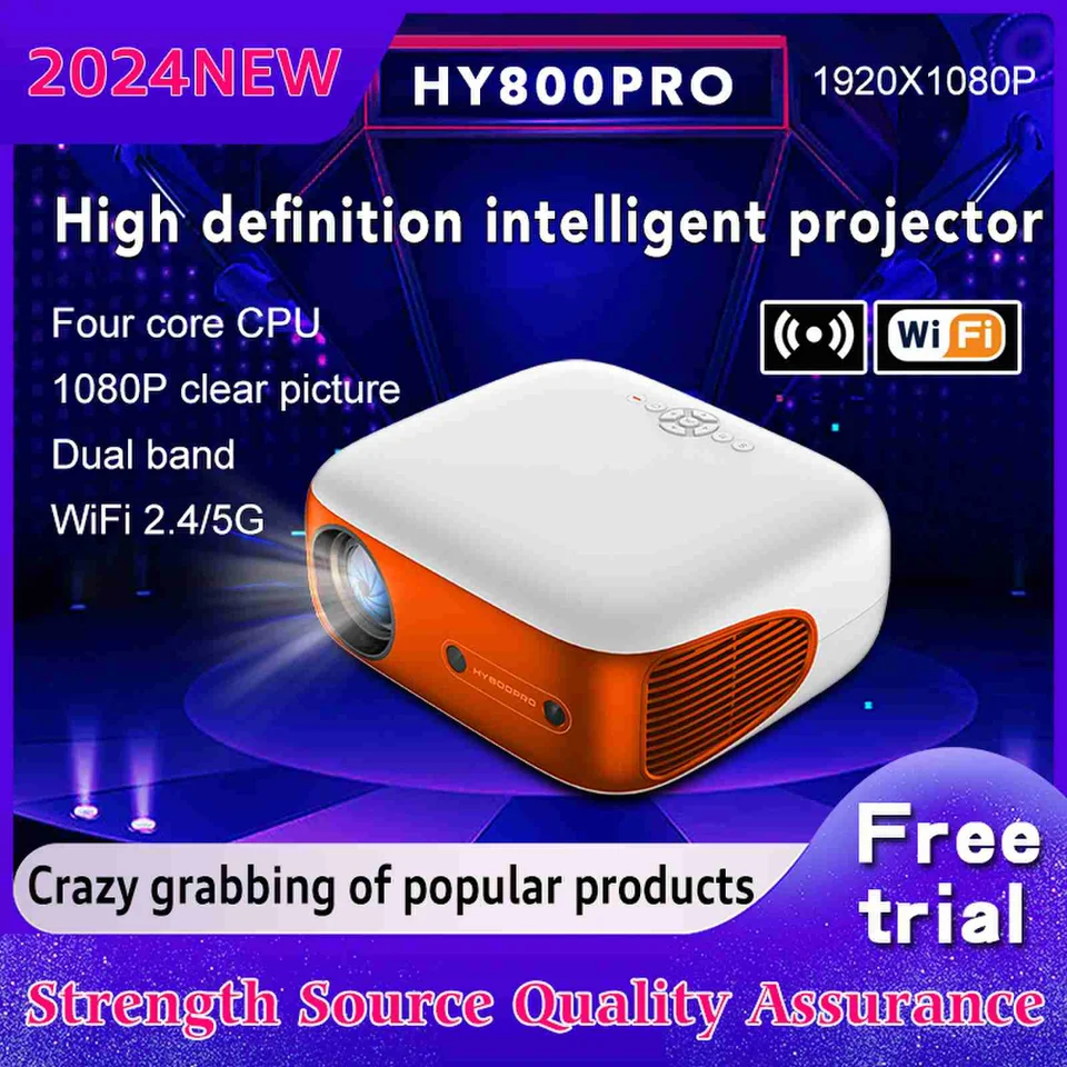 HY800 PRO Android 11 4K SMART PROJECTOR 330ANSI 1920*1080P PULL HD WIFI6 BT5.0 Domáce kino
