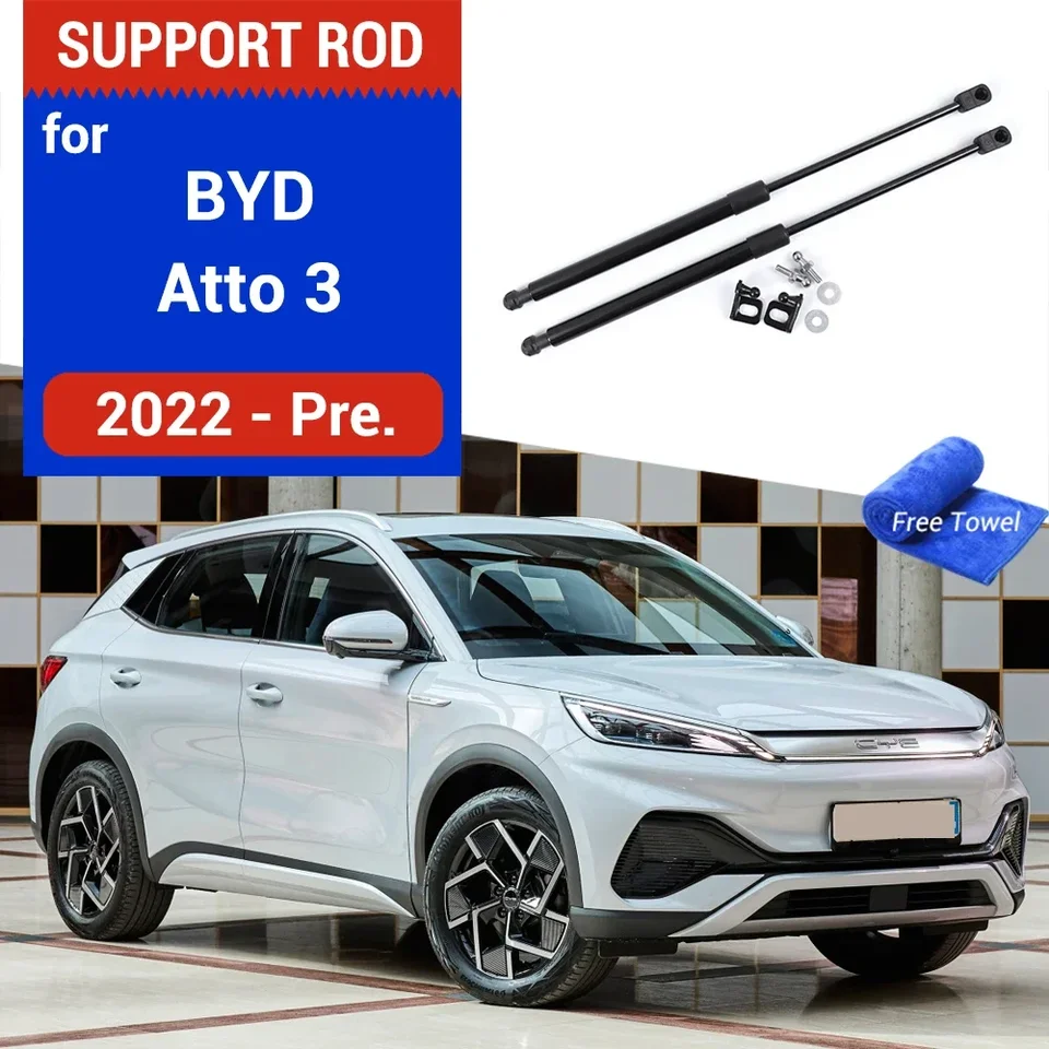 Hydraulická tyč pre automobilové vzpery pre auto pre BYD Atto 3 Yuan Plus 2022 2023 2024 Jarná nárazová držiak absorbetová súprava na autá s autami