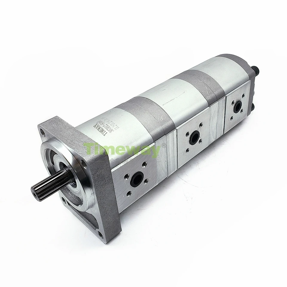Hydraulické prevodové čerpadlo 307012 Triple čerpadlo Vymeňte Zexel 307012-8160 Hydraulické čerpadlo 13,2 ccm+13,2 ccm+8cc hriadeľ φ17 mm 15T