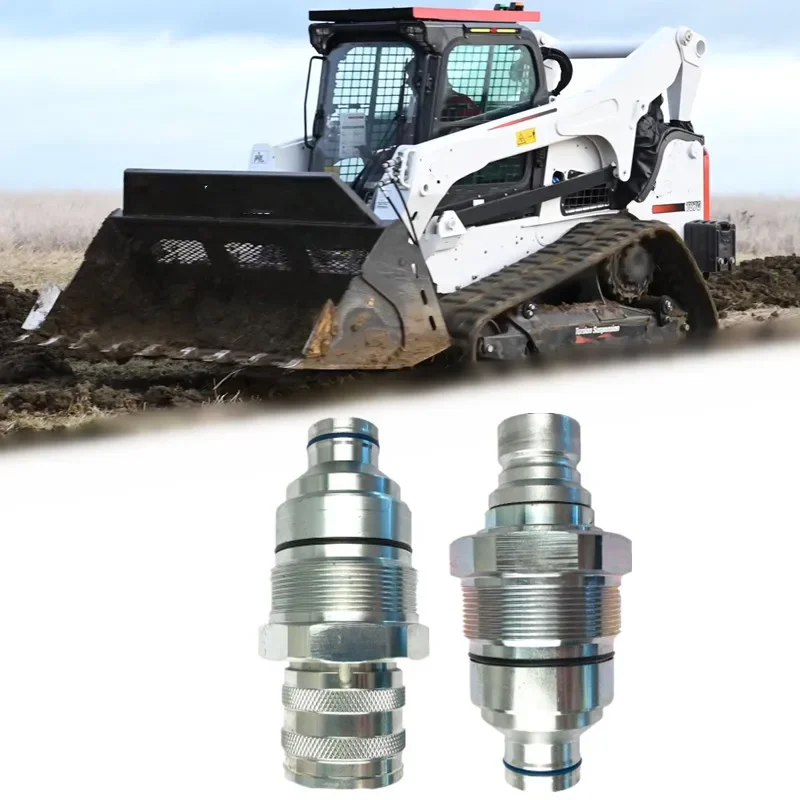 Hydraulický rýchly spojka mužská samica slama s plochou tvárou pre spojku pre Bobcat Kubota Traktorový nakladač 7246802 7246799