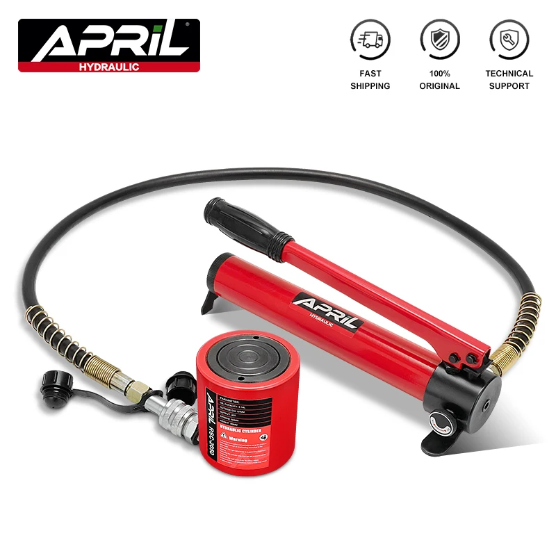 Hydraulický valec s krátkym typom RSC-2050 Hydraulický zdvíhací zdvihák s výkonom 20T zdvihu 50 mm s hydraulickým čerpadlom na ruky CP-180