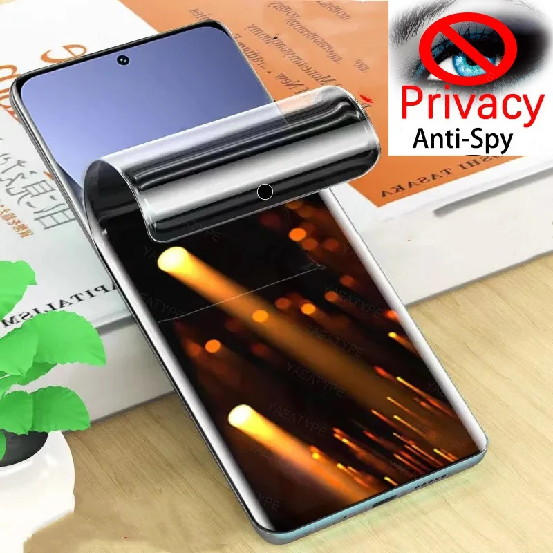 Hydrogelový film pre ochranu súkromia pre Xiaomi Poco X3 F3 M3 M4 11T 12T Pro Phone Chránič obrazovky pre Redmi Note 9S 10S 8T 9T 9C 9A PRO 5G