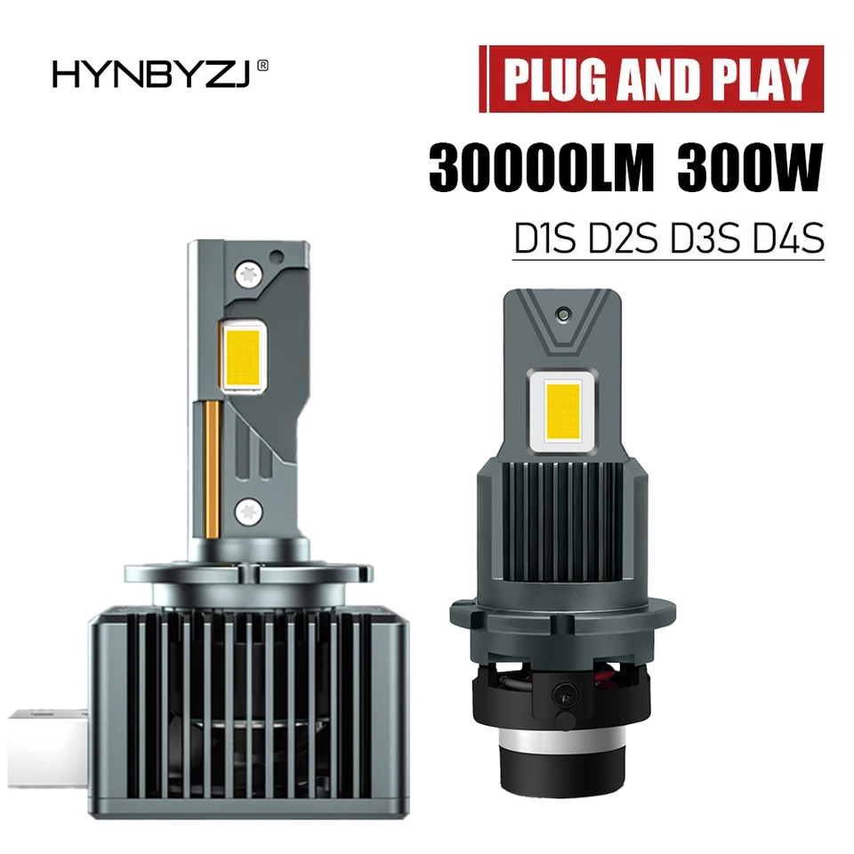 HYNBYZJ 300W D4S D2S LED CAR SLEDNEČNÉ ZAMESTNANIE HID D1S D3S D5S CANBUS D1R D2R D3R XENON XENON Sumenie Turbo Turbo Aut Aut Auto Lamp Plug & Play