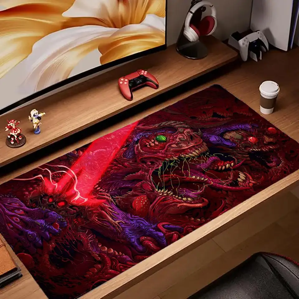 Hyper Beast Brock Hofer Mouse Pad Tapetes de Mesa Teclado, Borracha Kawai, Tatete de Mesa Antiderrapante, xxl90x40cm