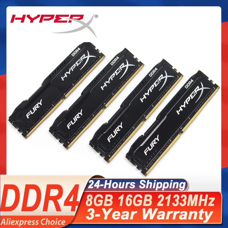 Hyperx Memoria RAM DDR4 8GB 16 GB 32 GB Kit （2x16GB） 2133 MHz Memoria RAM DDR4 8GB 16GB 16 GB 2133MT/S Desktop Pamäť Single Modul