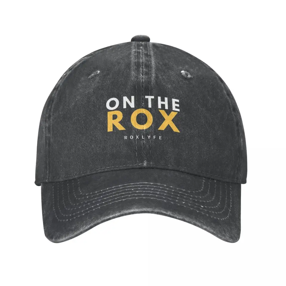 Hyrox - On The Rox - Rox Lyfe Baseball Caps Fashed Denim Hat Outdoor Nastaviteľný kasquette Streetwear Baseball Cowboy Hat
