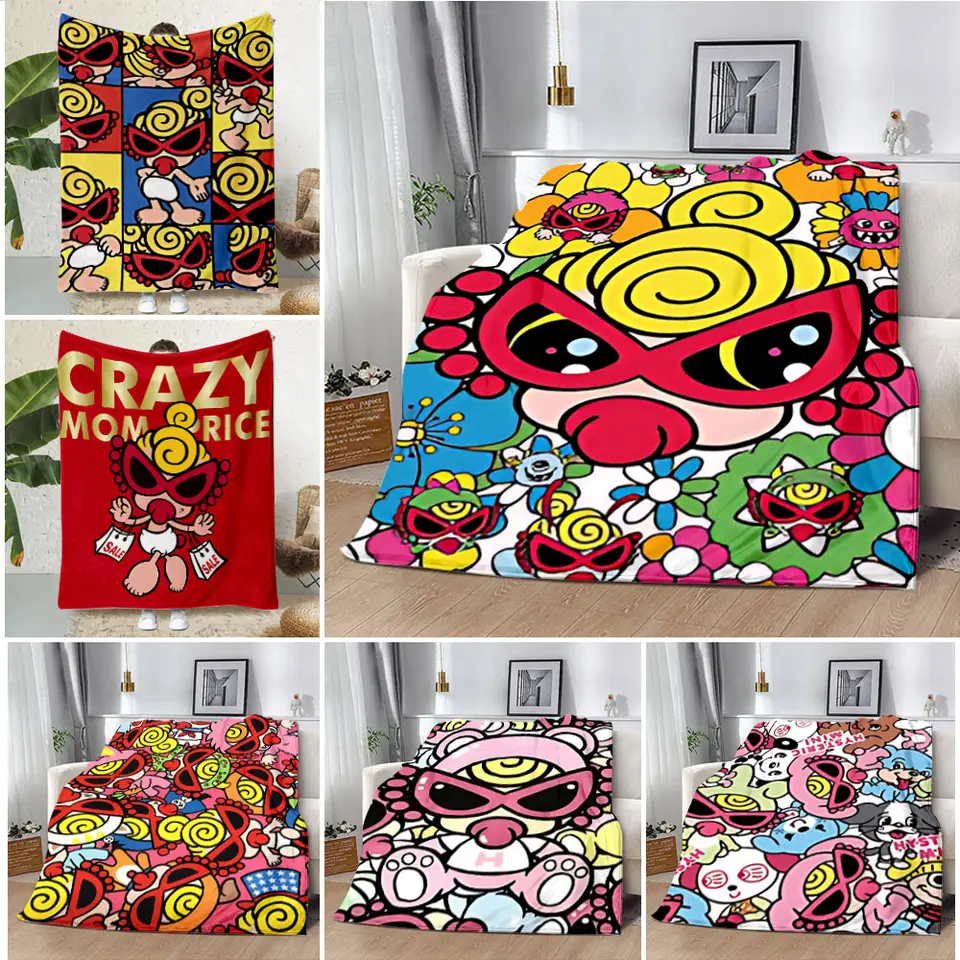 Hysterická mini tlačená prikrývka Piknikové prikrývky Teplá prikrývka mäkká a pohodlná prikrývka Domov Travel narodeniny darček