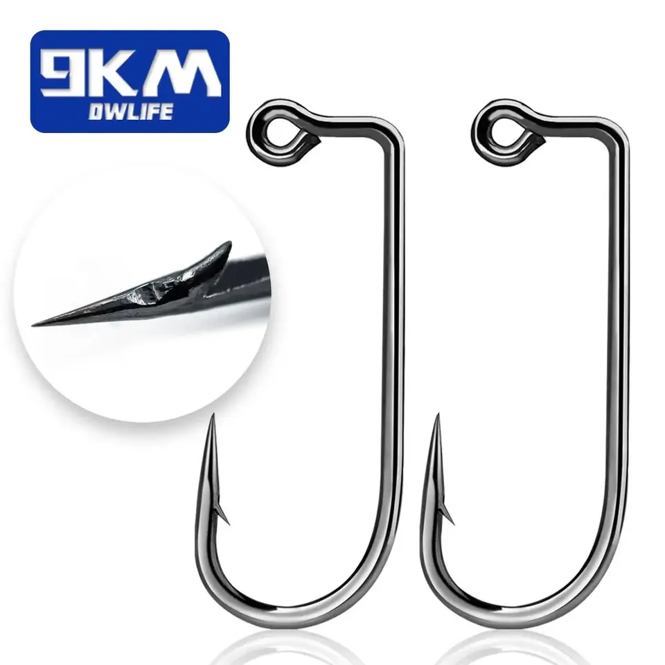 Háčik z rybárskeho prípravku 50 ~ 200ks 90 stupňov Jig Hook High Carbon Ocel Long Driemová driemka