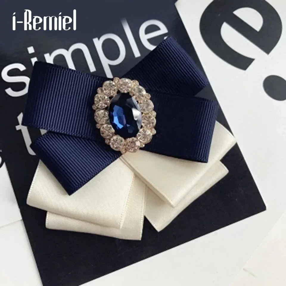 I-Remiel Bowties Bowtie Brošory kvetinová kovová látka Glod Perl Pins and Brošes korzet dám