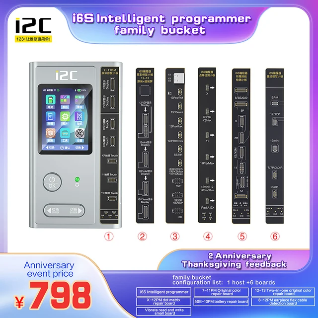 I2C I6S Inteligentný programátor pre iPhone 6-13 Promax Face ID DOT Matrix Opraviť