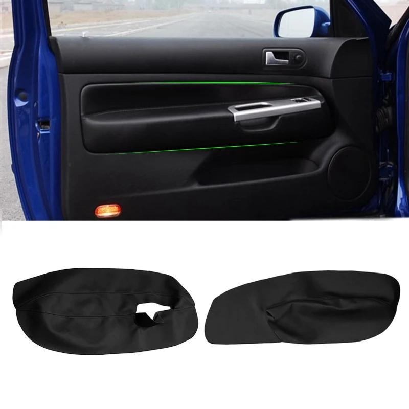 Iba 3 dvere kožený kryt lakťovej lakťovej lakťovej lakcie pre VW Golf 4 MK4 Bora Jetta 1999 - 2005 Predné 2 dvere lakťové panel panelové obrusy nálepky