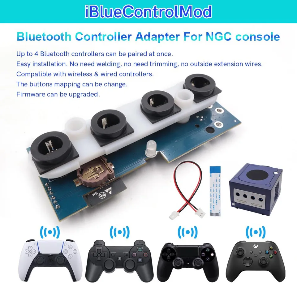 IblueControlMod Wireless Bluetooth Controller Interný adaptér pre bezdrôtový ovládač Console Gamecube pre konzolu NGC