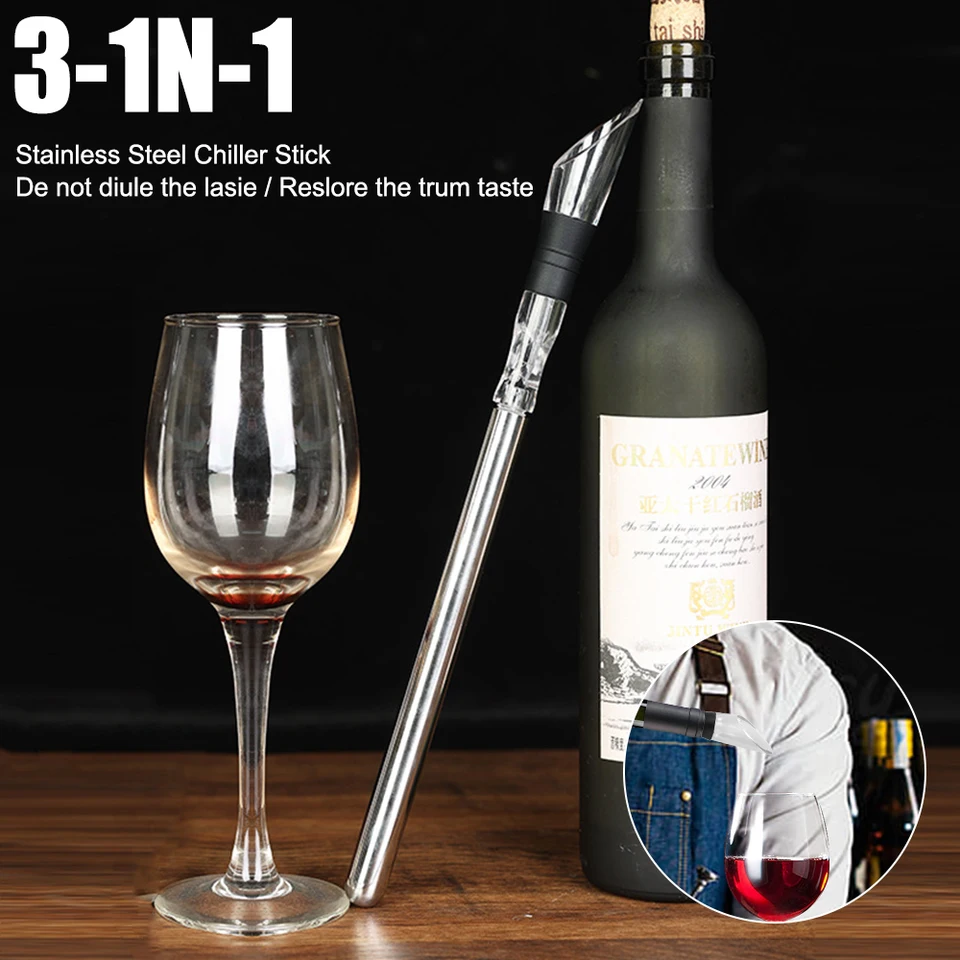 Ice Chil Bar chladič set fľaša na fľašu s fľašou na fľašu Cooker s paličkou nalievač Rapid na voľne netrpezlivú tyč chladiča z nehrdzavejúcej ocele Cooker