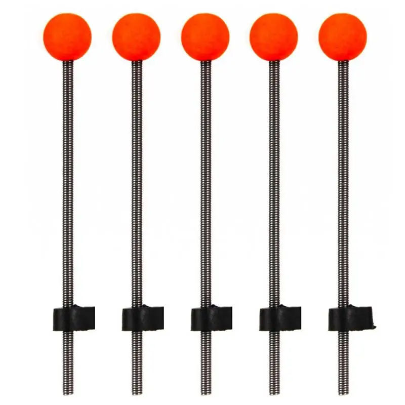 ICE Fishing Pole End Prenosný ľadový rybársky prút hornú špičku z nehrdzavejúcej ocele a zimná prúžka Eva Spring Bobber 5ks