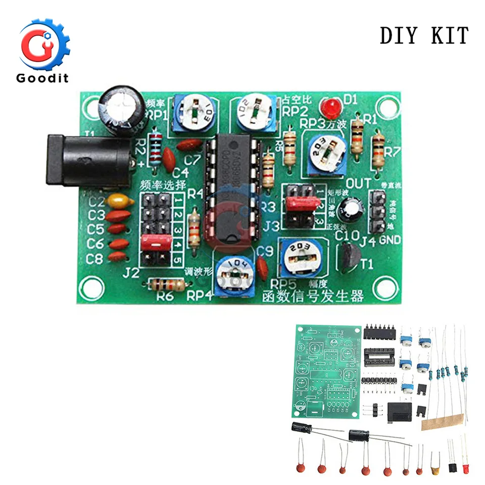 ICL8038 Funkcia Generátorová súprava SIGNATRE SIGE Multikanálová vlna generovaná elektronický výcvik DIY náhradná časť 3.0 - 4,9 palca