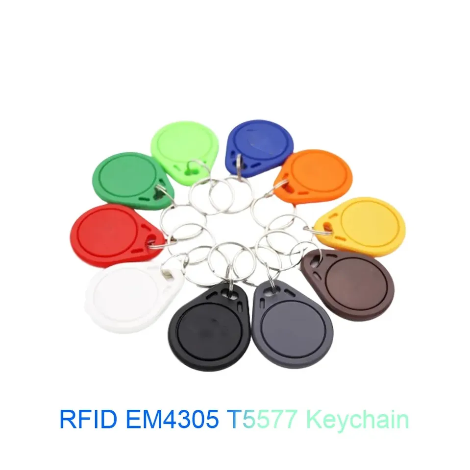 ID EM4305 125KHZ Black/Blue Keyfobs Plant Chip Kopírovanie Prepisovateľné zapisovateľné 5pcs T5577 Kláves RFID Ring Ring Smart Card č. 3
