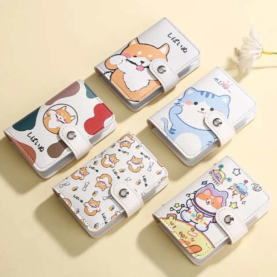 ID karty držitelia anti zlodeja Cartoon Cat Bank Credit Card Card Cover Business Shield Držiteľ Coin Coin Pase Wallets Organizátor