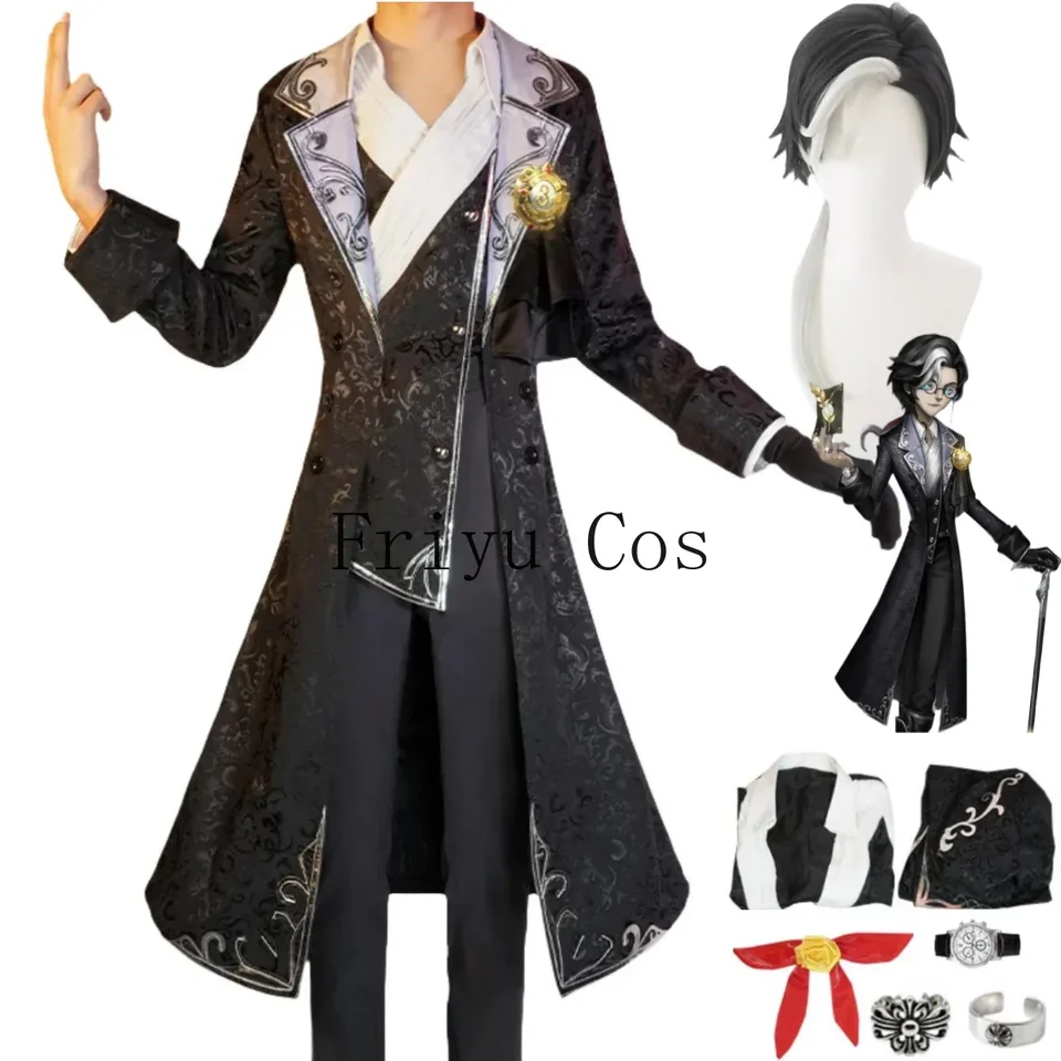 Identita anime ⅴ Joseph Desaulniers DM Cosplay kostým bývalý gróf Desaulniers fotograf parochňu uniformný muž Halloween