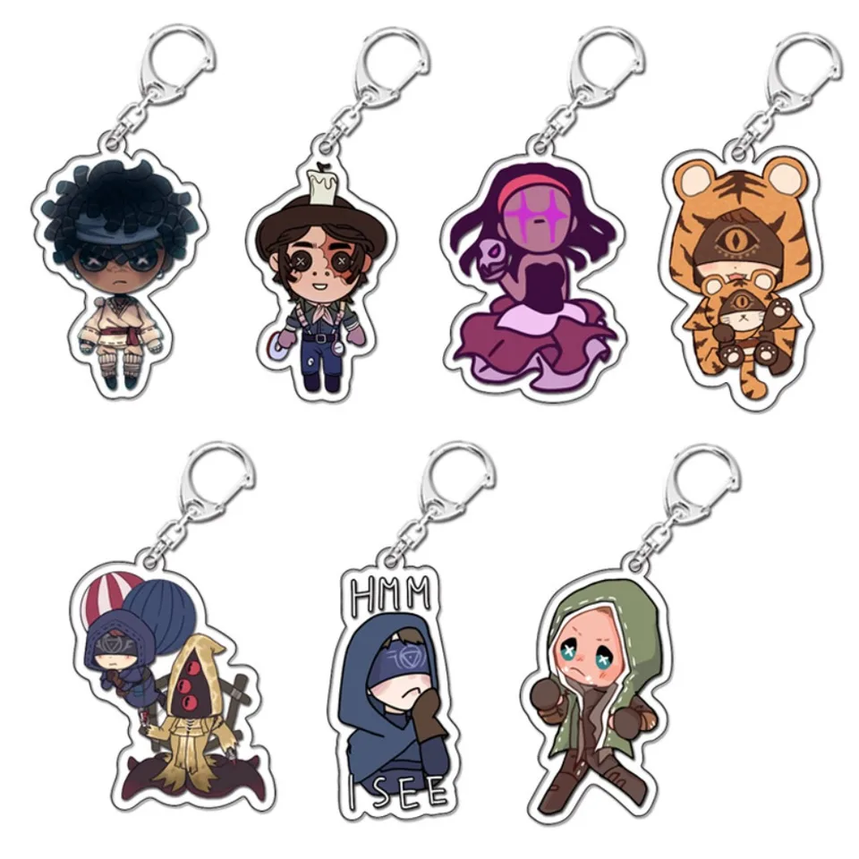 Identita hry v akrylové kľúče obojstranné tlačené kreslené kreslené figuríny Keyring prívesok batoh závesným príslušenstvom ozdoba
