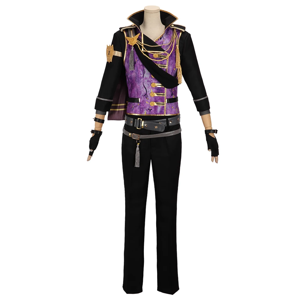 Idolish7 Live 4bit za obdobím Mido Torao Cosplay kostým biely a fialový modrý smoking v plnej veľkosti Prispôsobenie