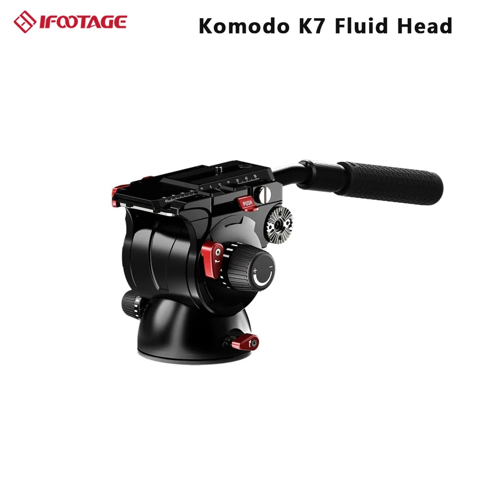 Ifootage Komodo K7 tekutina hlava Max Load 7kg Commercial Makro Photography ponúka plynulosť perfektné zábery