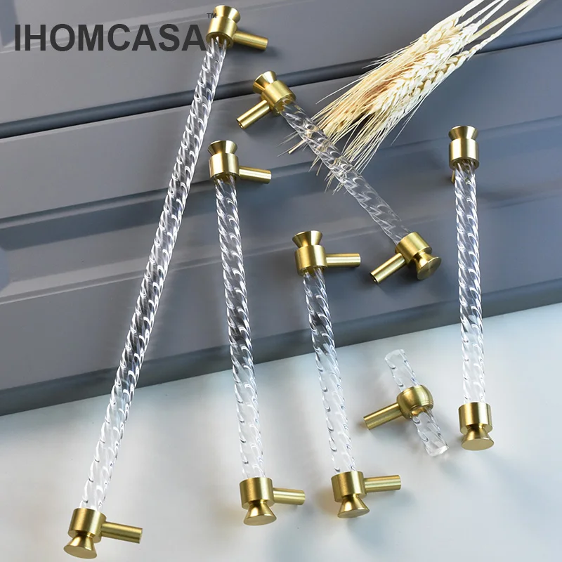 Ihomcasa 2022New Nordic Acryl Crystal Furniture Dvere Ruckoviny