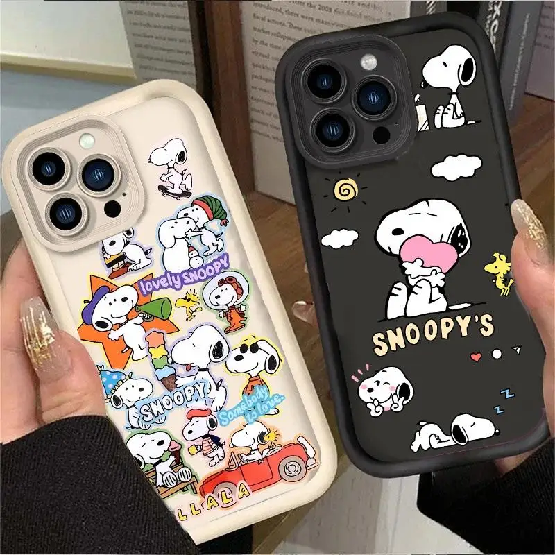 Iively snoopy puzdro pre Oppo Reno 11f 11 5G 7 10 12 Pro Plus 8 6 5 4 Pro 8T 7Z 8Z 2F 2Z 5Z 6Z 4G 4F 4 Lite A93 Cover Cute Cute Cute Cute Cute