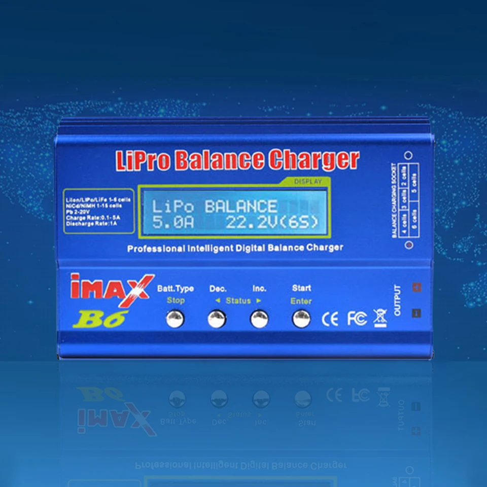 IMAX B6 80W AC DC LiPo Battery Charger Digital Discharger for Lipo NIMH NICD LIFE PB batérie s vyváženou funkciou