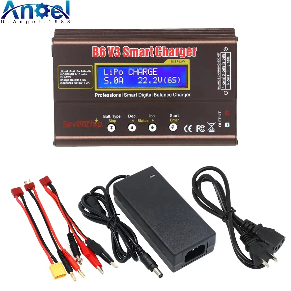 IMAX B6 V3 80W 6A nabíjačka batérií LIHV LiPo NIMH LI-ION NI-CD DIGITÁLNA RC nabíjačka LIP Balance nabíjačku 15V 6A Adaptér