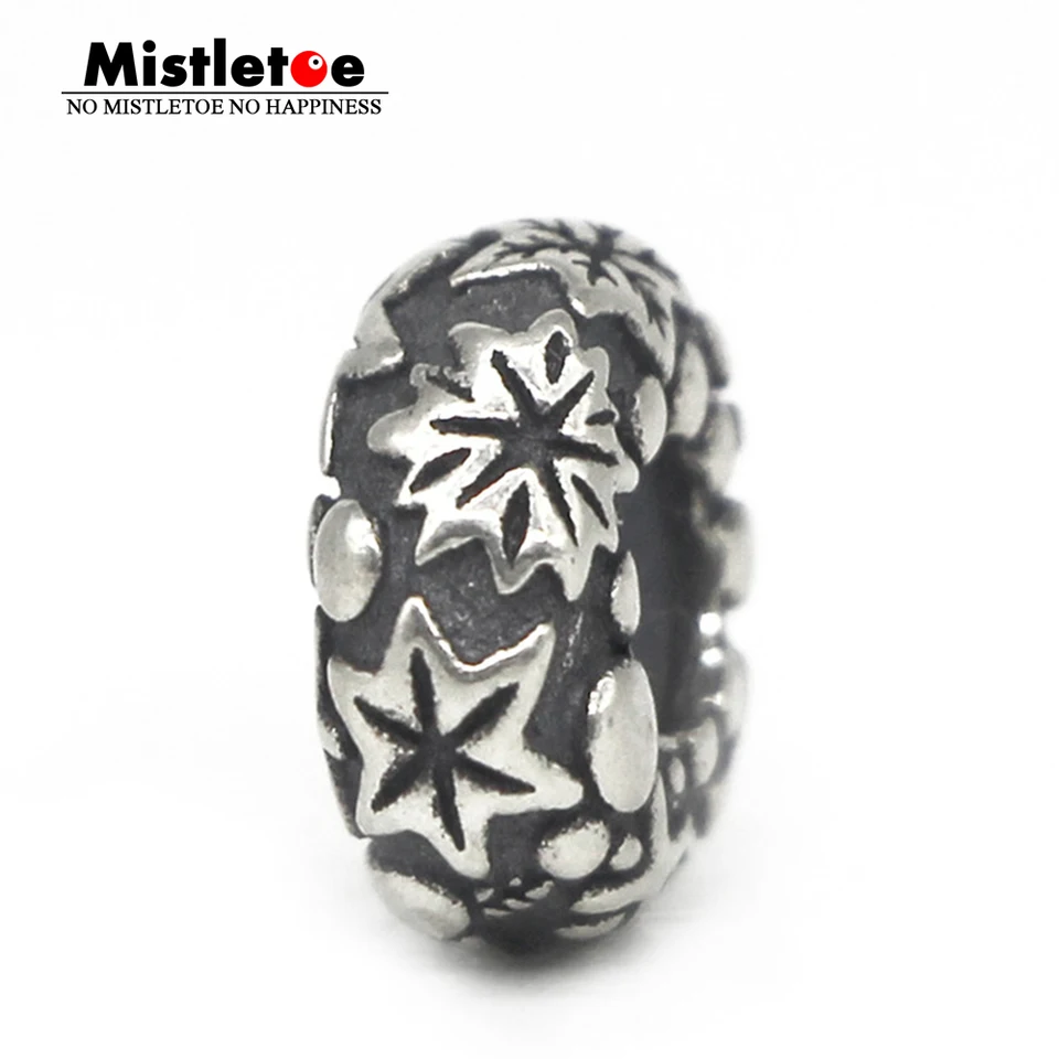 Imelo originálne 925 Sterling Strieborný Snowlake Star Stopper Spacer Charm Parl Fit Európske 3,0 mm náramkové šperky