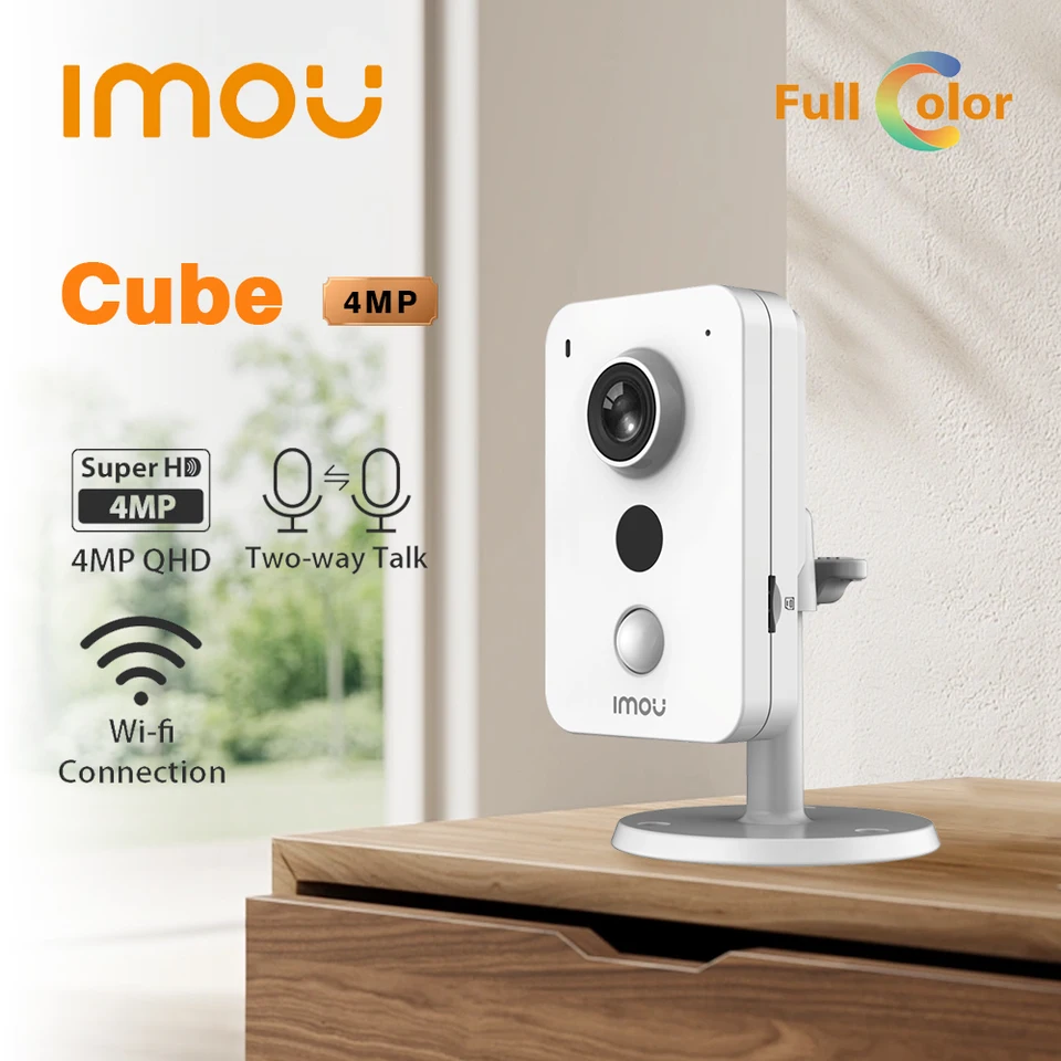 IMOU CUBE 4MP WIFI IP fotoaparát Externé alarmové rozhranie PIR obojsmerné rozhovory Abnormálna detekcia zvuku Vynikajúce nočné videnie IPC-K42P