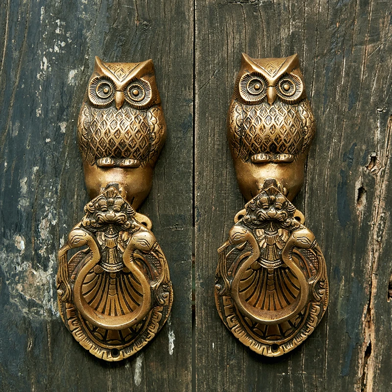 Impeu Owl predné knockery, viktoriánsky štýl ťažký tvar rukoväte pre záhradný dom Farmhouse, Domáca dekor