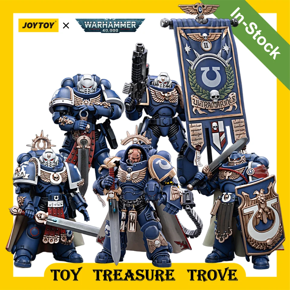 [In-Stock] Joytoy Warhammer 40K 1/18 Akčné figúrky Ultramaines Primaris kapitán Roboute Guilliman Guard Anime vojenský model