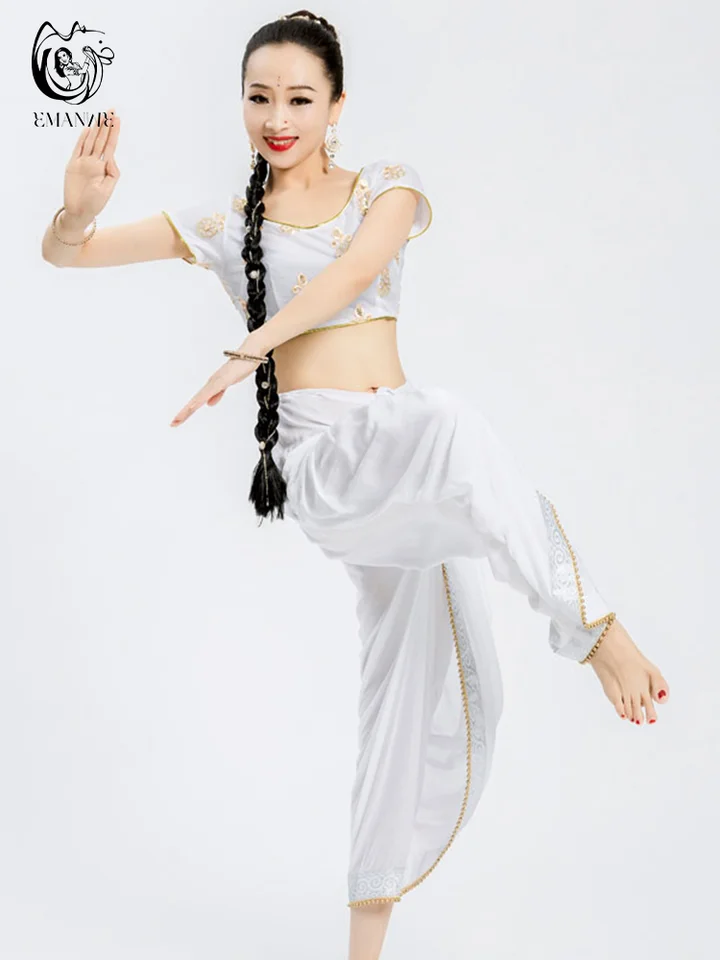 India Nepálsky národný štýl nohavice brušné tanečné predstavenie Denné oblečenie Bollywood oblečenie India Dance Performance Costy