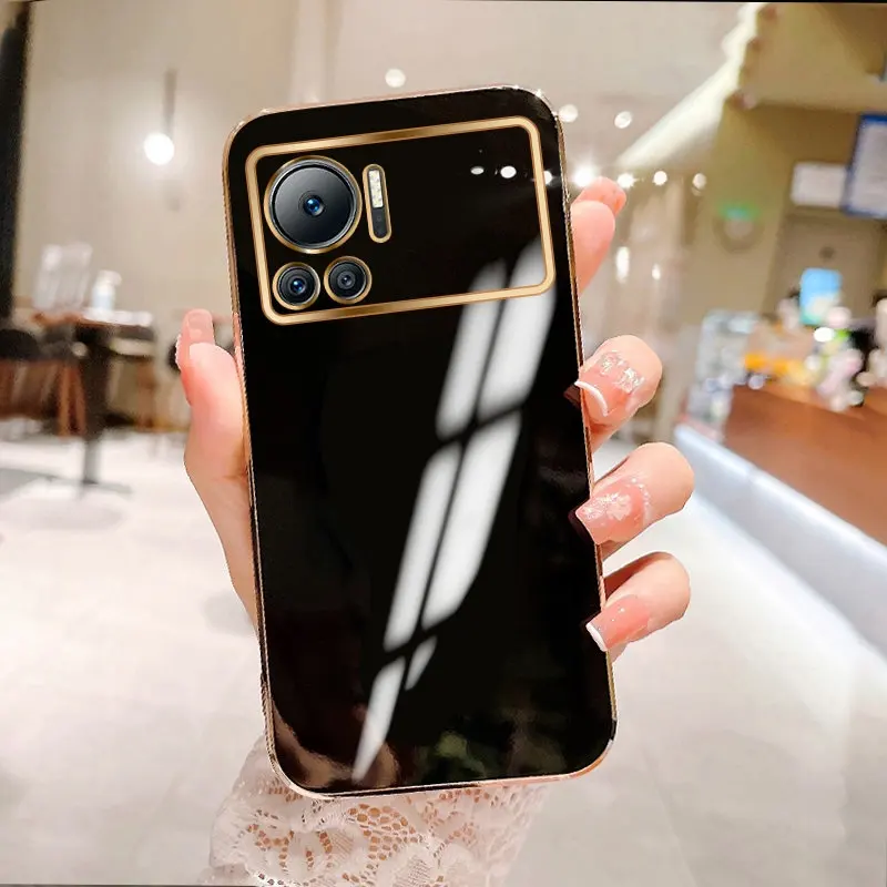 Infinix Poznámka 12 VIP X672 Case 6D Platuje Silikón TPU Softvérové ​​puzdro na zadný kryt telefónu pre Infinix Poznámka 12 VIP X672 Cover Coque Coque
